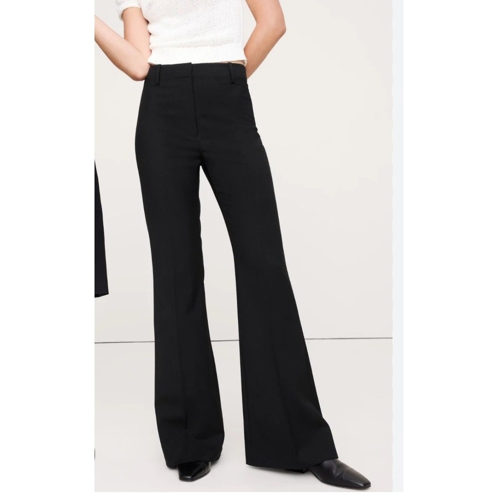Parker Black Wool Blend Flared Trousers Dress Pants Womens‎ Size 8